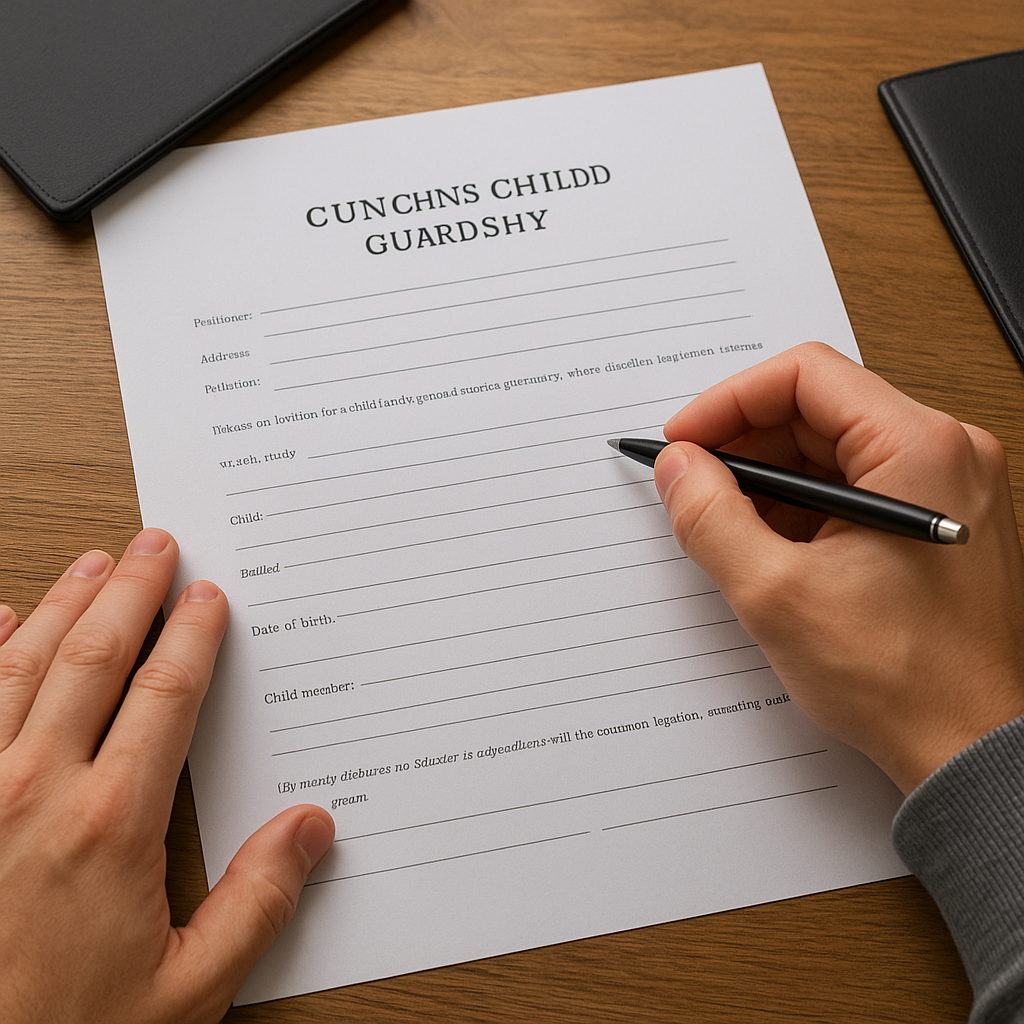 Jak napisać wniosek o ustanowienie opieki nad dzieckiem