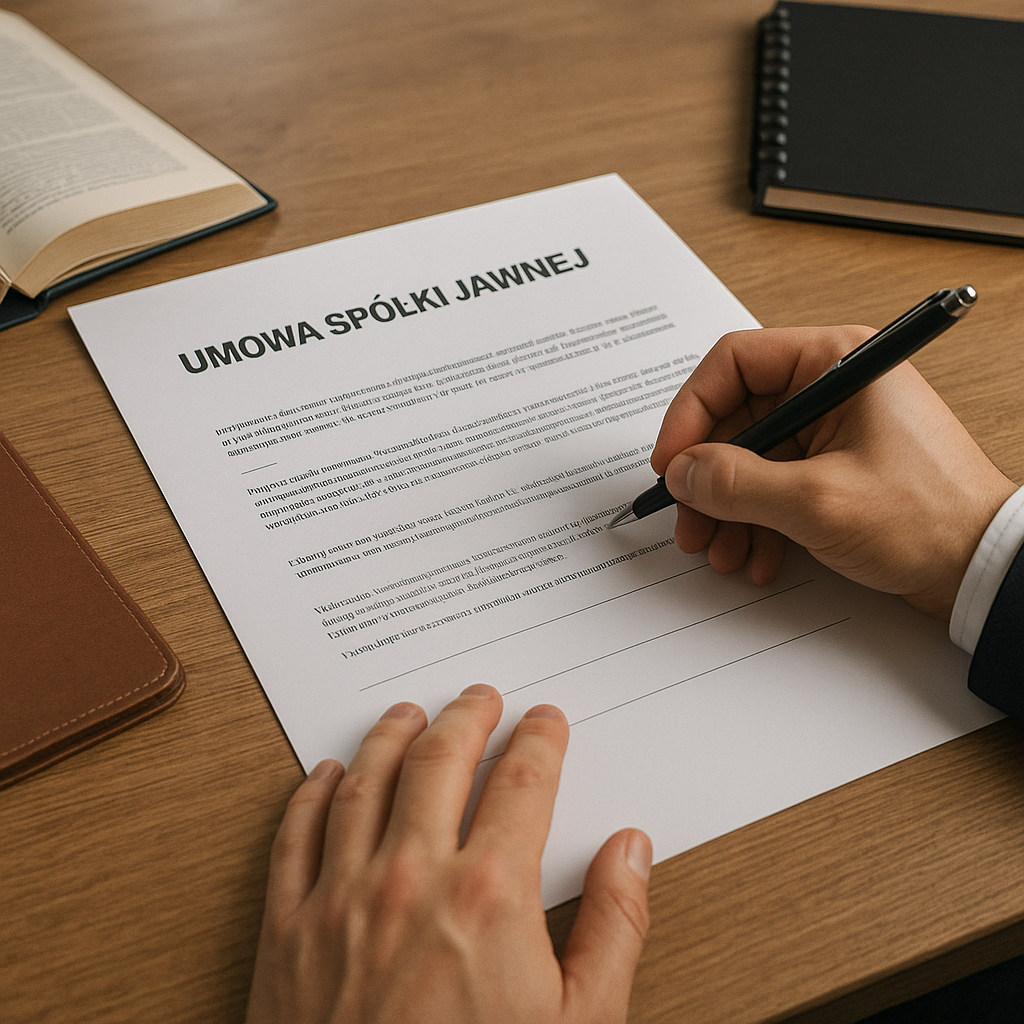 Jak napisać umowę spółki jawnej